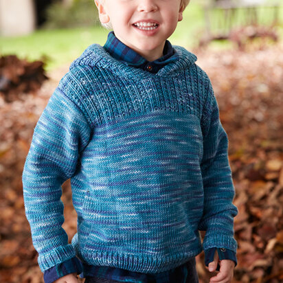 Child’s Pullover with Hood in Schachenmayr Merino Extrafine 120 - S9051