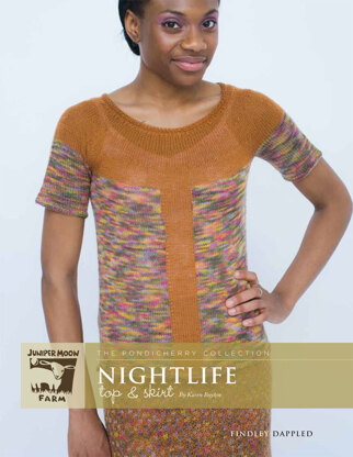 Nightlife Top Skirt in Juniper Moon Farm Findley and Findley Dappled - Downloadable PDF