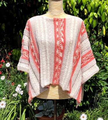 Mock Fair-Isle Poncho & Textured Cowl