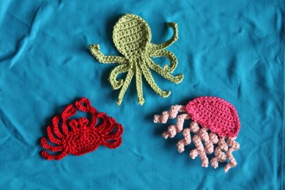 Sea creatures applique 1