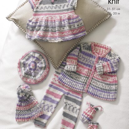Baby Set in King Cole DK - 4011 - Downloadable PDF