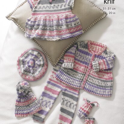 Baby Set in King Cole DK - 4011 - Downloadable PDF - knitting pattern