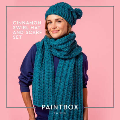 Paintbox Yarns Cinnamon Swirl Hat and Scarf Set PDF (Free)