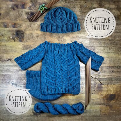 Cabled Sweater for Baby Yoda