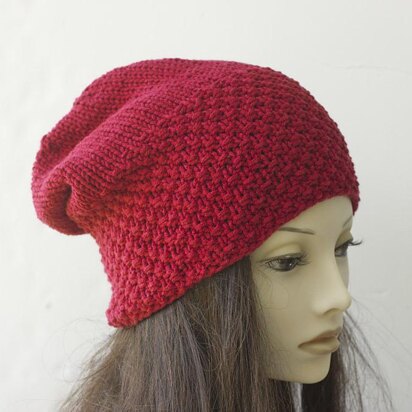 Diamond Pattern Knit Hat