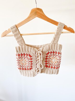 Belinda granny square crop top