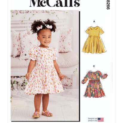 McCall's Toddlers' Dresses M8266 - Paper Pattern, Size 1/2-1-2-3-4