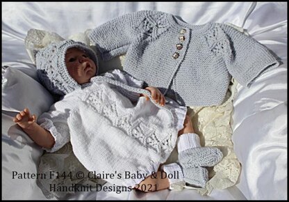Romper & Jacket Set 16-22 inch dolls/newborn/0-3m baby