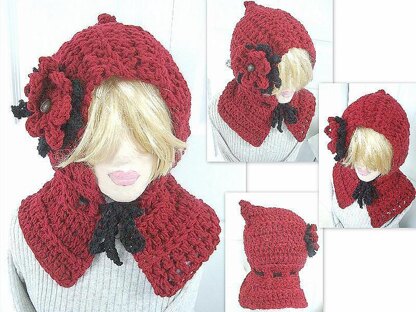 209 LITTLE RED RIDING HOOD Neckwarmer Hoodie