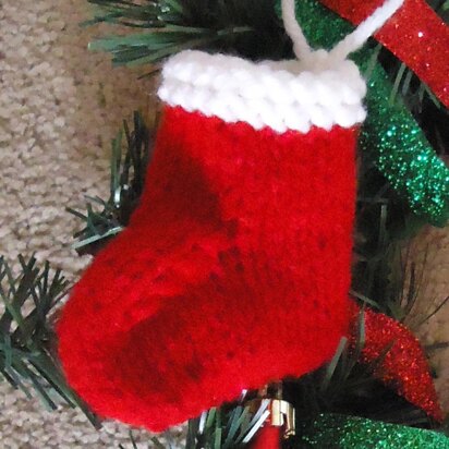 Mini Santa Sock Ornament