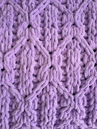 Woven Lattice Cable Blanket