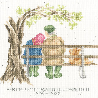 Bothy Threads Her Majesty The Queen Cross Stitch Kit by Hannah Dale Cross Stitch Kit - 30 x 26cm