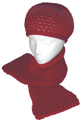 Raspberry Hat & Scarf to Crochet