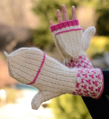 Speckled mittens