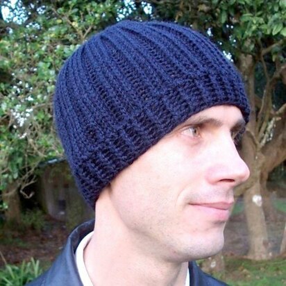 Knit-Look Ribbed Beanie