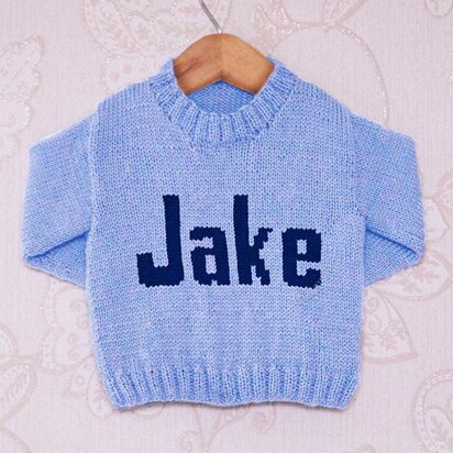 Intarsia - Jake Moniker Chart - Childrens Sweater