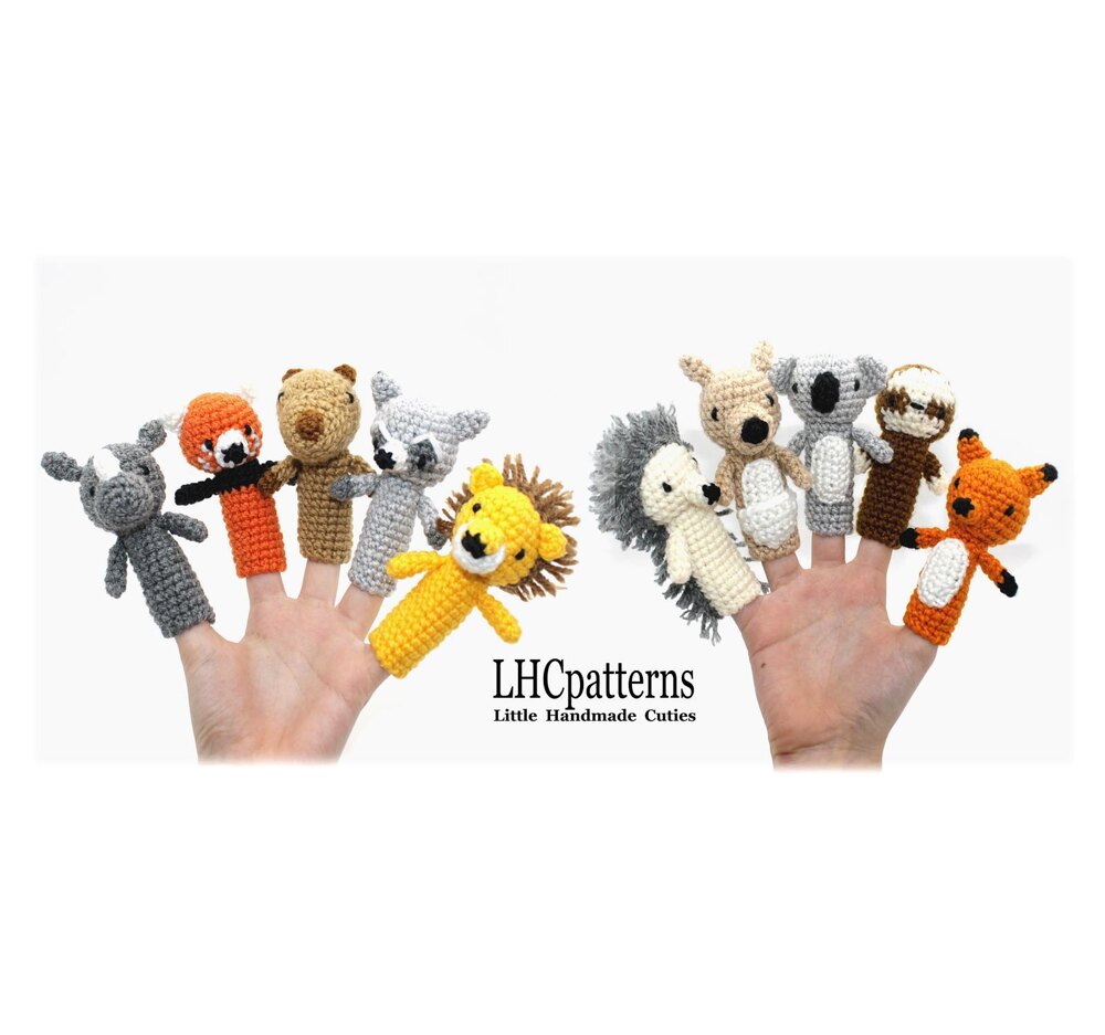 Crocheted Animal Finger Puppets