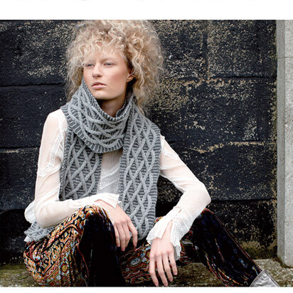 Windy Scarf in Rowan Pure Wool Worsted - D160 - Downloadable PDF