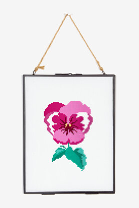 Pink Pansy in DMC - PAT0647 - Downloadable PDF