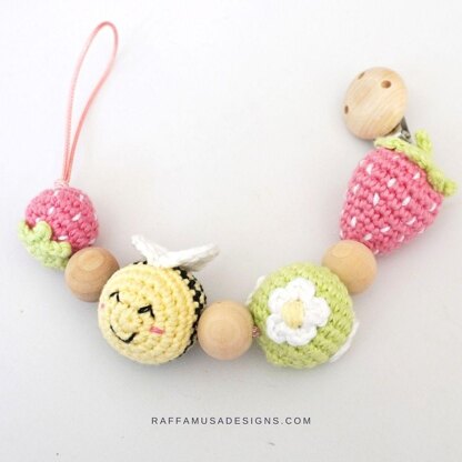 Strawberry Pacifier Clip