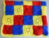 Checkerboard in Primary Colors Blanket