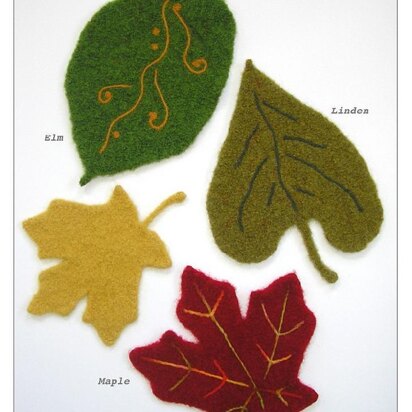 Felted Wool Leaves