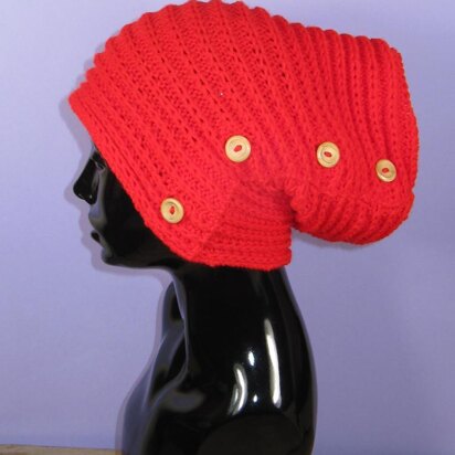 Sideways Fishermans Rib Button Up Slouch Hat