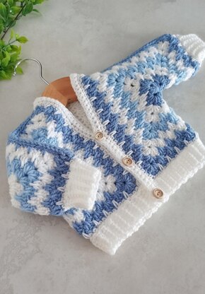 Cosy Hexi Cardi Crochet pattern by BabyCrochetDesigns | LoveCrafts