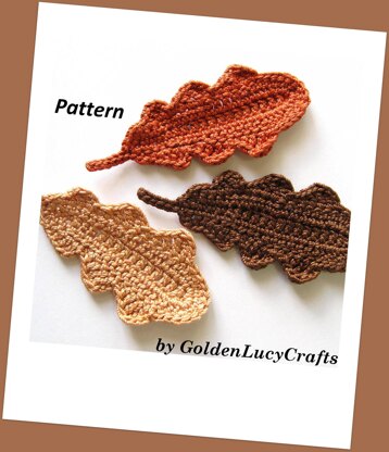 Oak Leaf Applique Crochet Pattern