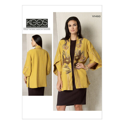 Vogue Misses' Tulip Banded-Sleeve Jacket V1493 - Sewing Pattern