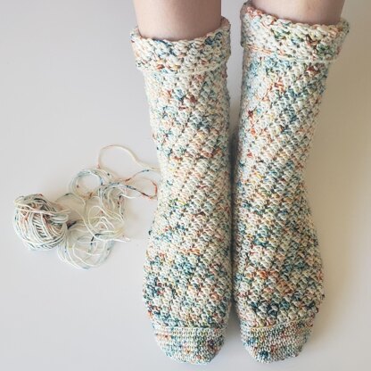 A family story crochet socks