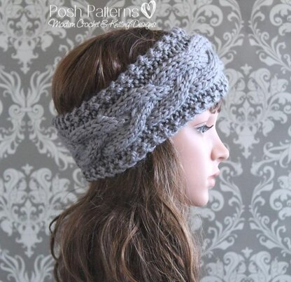 Cable Headband Ear Warmer Knitting Pattern 407