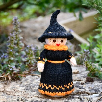 Judy the Witch Egg Cosy Knitting Pattern - Doll Knitting Pattern.