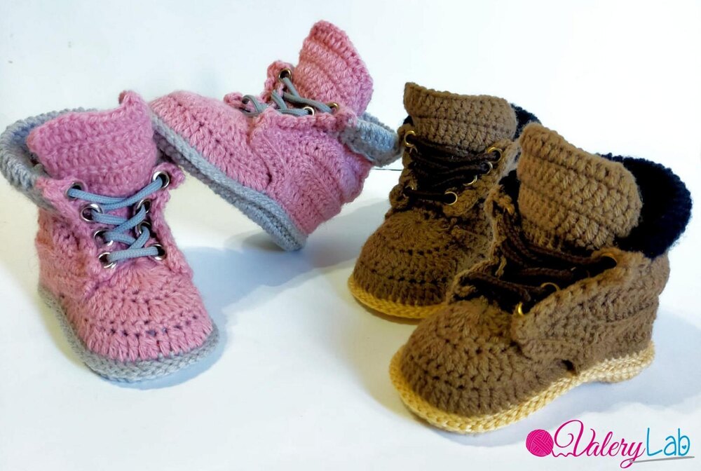 Crochet baby work on sale boots free pattern