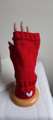 "Valentine" Fingerless Mittens