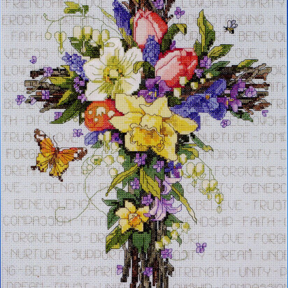 Spring Floral Cross - PDF