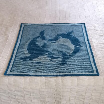 Dolphins Illusion Baby Blanket