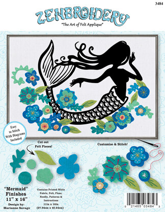Design Works Mermaid Silhouette Needle Felting Kit - 11 x 16