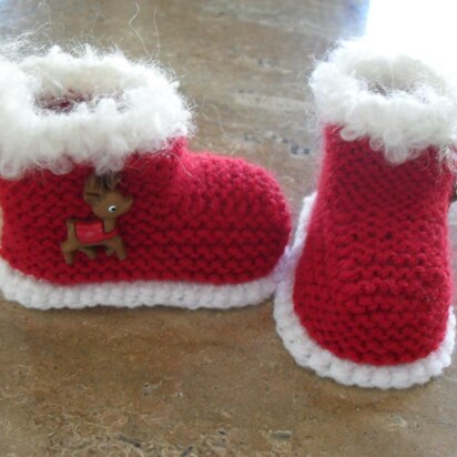 Baby Santa Booties