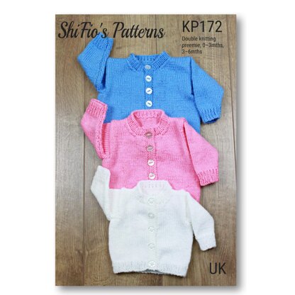 Knitting Pattern baby cardigans UK Terms#172