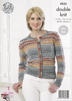 Sweater & Cardigan in King Cole DK - 4253 - Downloadable PDF