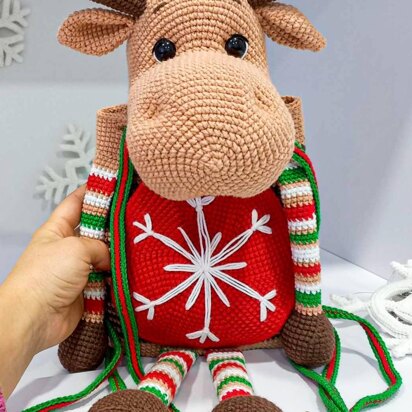 Christmas reindeer hot water bottle cover