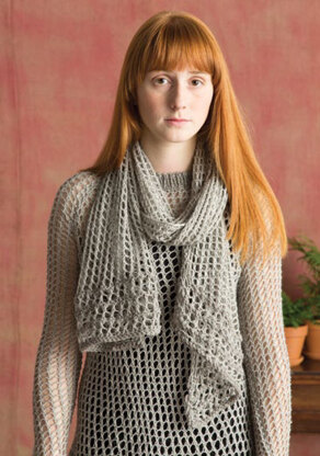 Lacery Scarf in Classic Elite Yarns Mountaintop Vail and Mountaintop Vista - Downloadable PDF