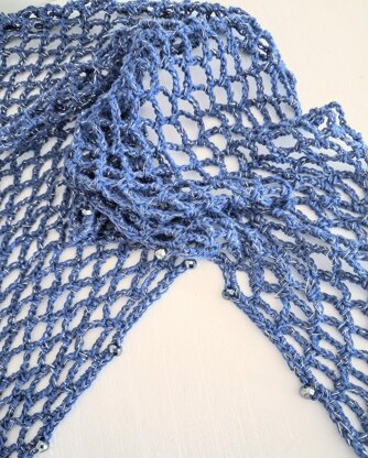 Triangular Mesh Sequin Scarf