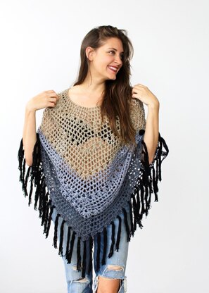 Ombre Canyon Poncho