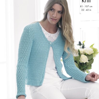 Cardigan and Sweater in King Cole DK - 4168 - Downloadable PDF