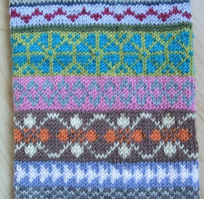 My colorful fair isle scarf