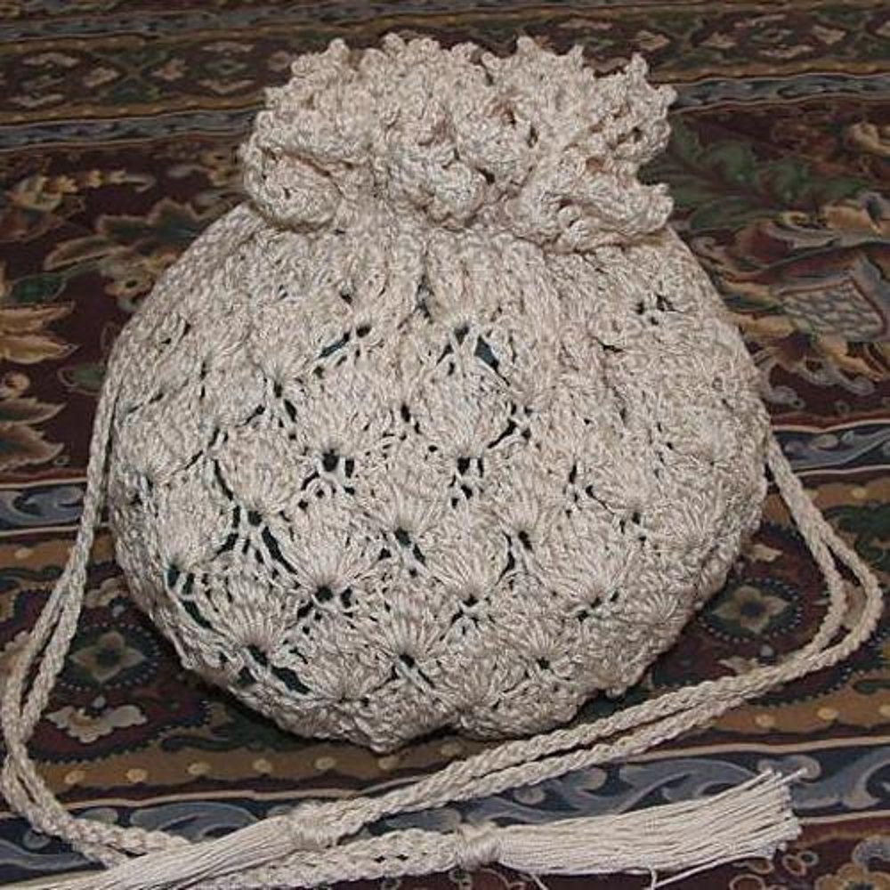 Peruvian Vintage Textile Drawstring Bag - Small