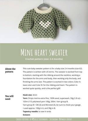 Mini heart sweater