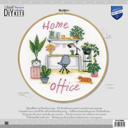 Vervaco Counted Cross Stitch Kit Home Office Cross Stitch Kit
